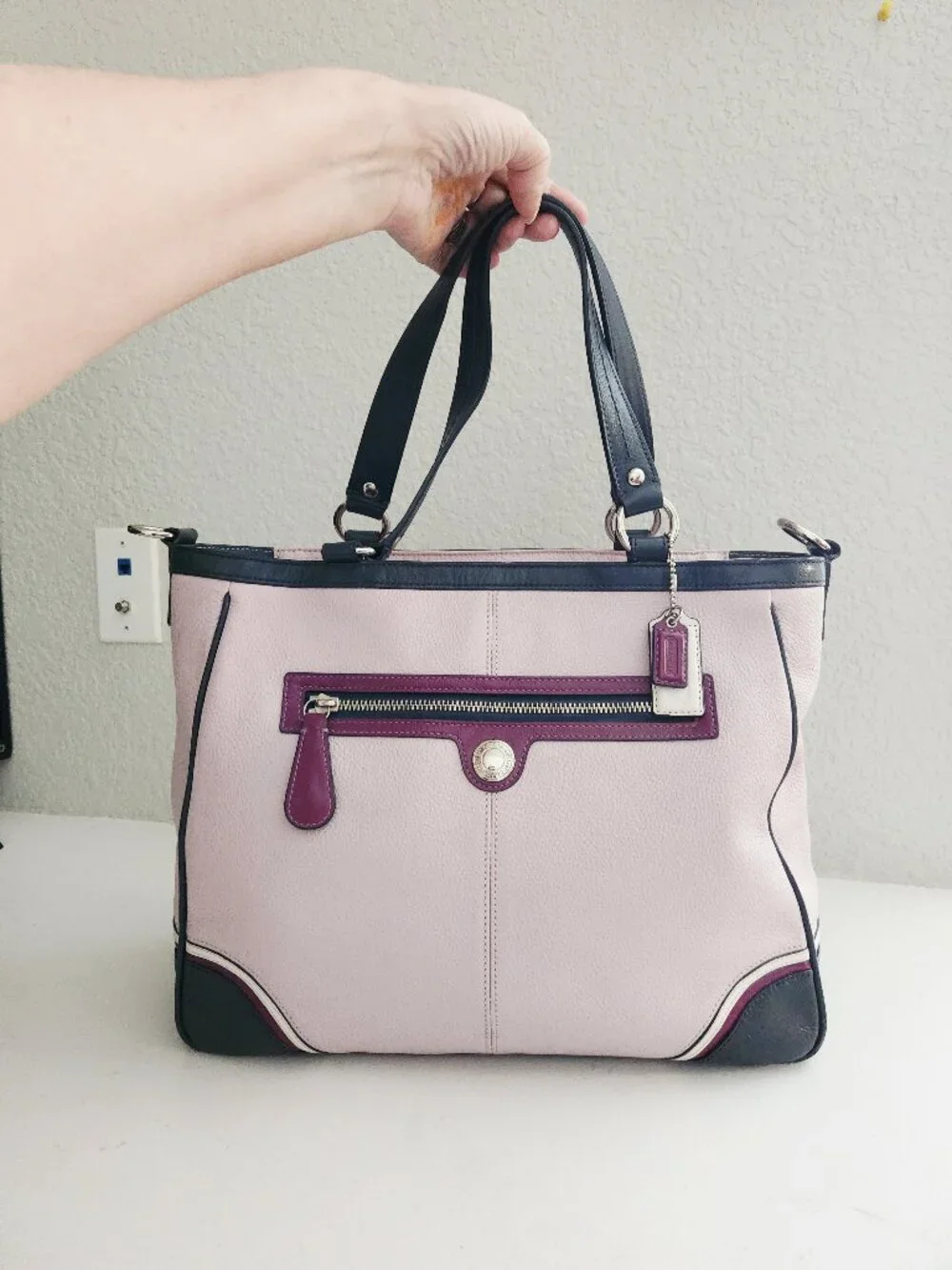 Euc Coach Laura Y2k Leather Spectator Shoulder Bag Purse